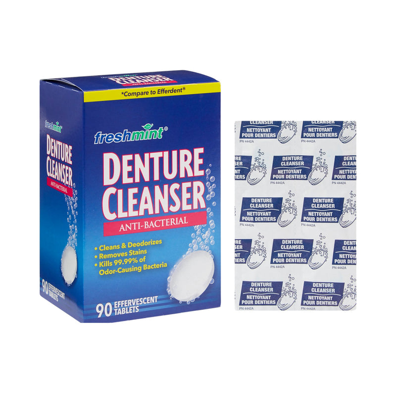 freshmint® Denture Cleanser Anti-Bacterial Tablets, 1 Box (Mouth Care) - Img 1