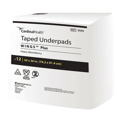 Wings™ Specialty Heavy Absorbency Underpad, 30 x 36 Inch, 1 Case of 96 (Underpads) - Img 1