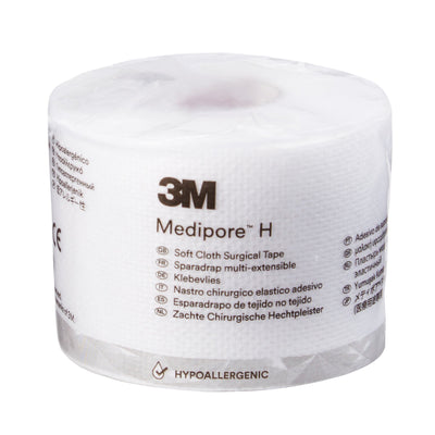 3M™ Medipore™ H Cloth Medical Tape, 2 Inch x 10 Yard, White, 1 Case of 12 (General Wound Care) - Img 1