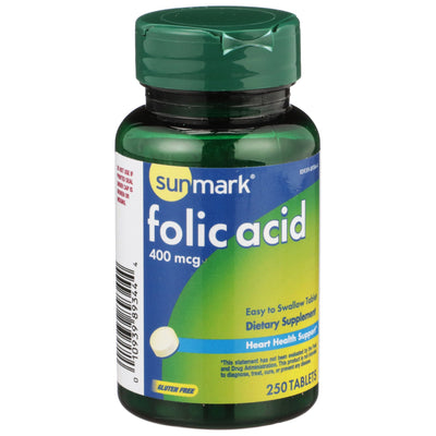 sunmark® Folic Acid Vitamin Supplement, 1 Bottle (Over the Counter) - Img 6