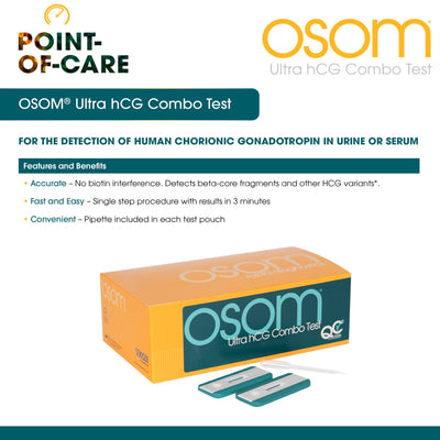 OSOM® Ultra hCG Combo Fertility Rapid Test Kit, 1 Case of 20 (Test Kits) - Img 2