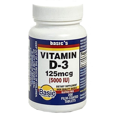 Basic's Vitamin D-3 Vitamin Supplement, 1 Each (Over the Counter) - Img 1