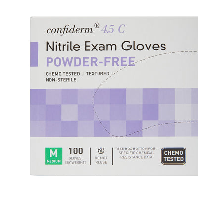 McKesson Confiderm® 4.5C Nitrile Exam Glove, Medium, Blue, 1 Box of 100 () - Img 7