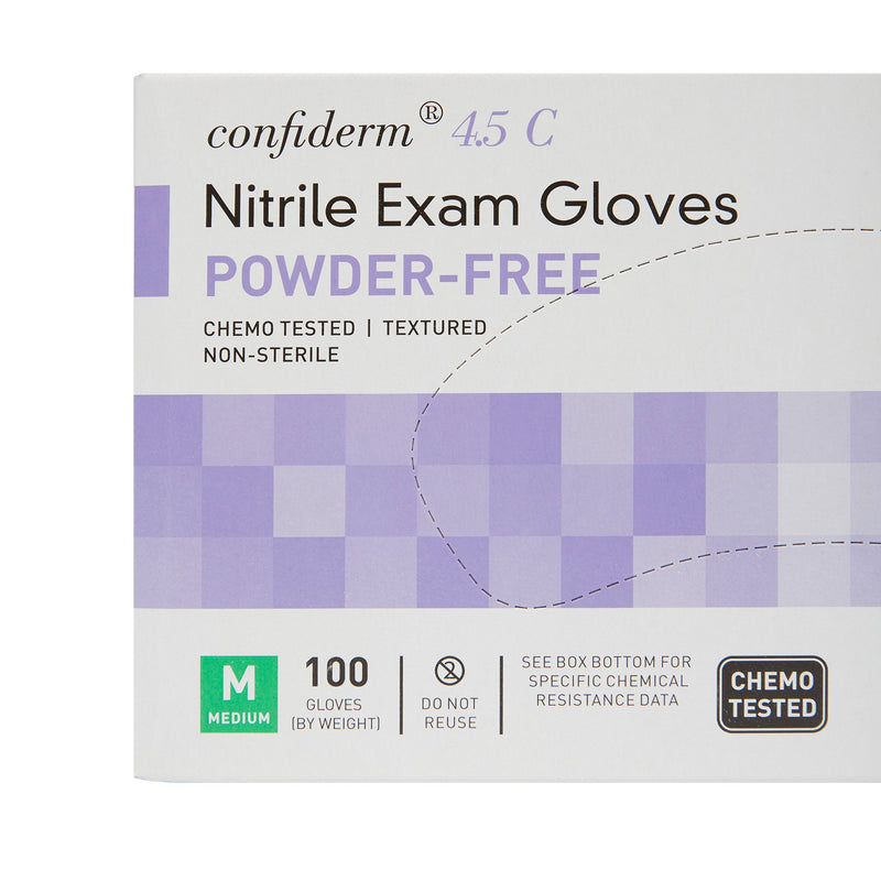 McKesson Confiderm® 4.5C Nitrile Exam Glove, Medium, Blue, 1 Box of 100 () - Img 7
