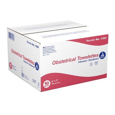 dynarex® Scented Obstetrical Towelettes, Individual Packets, 1 Box of 100 (Skin Care) - Img 3