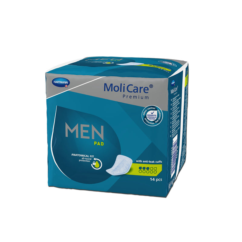 MoliCare® Premium Men 3 Drop Bladder Control Pad, 7 x 10 Inch, 1 Bag of 14 () - Img 3