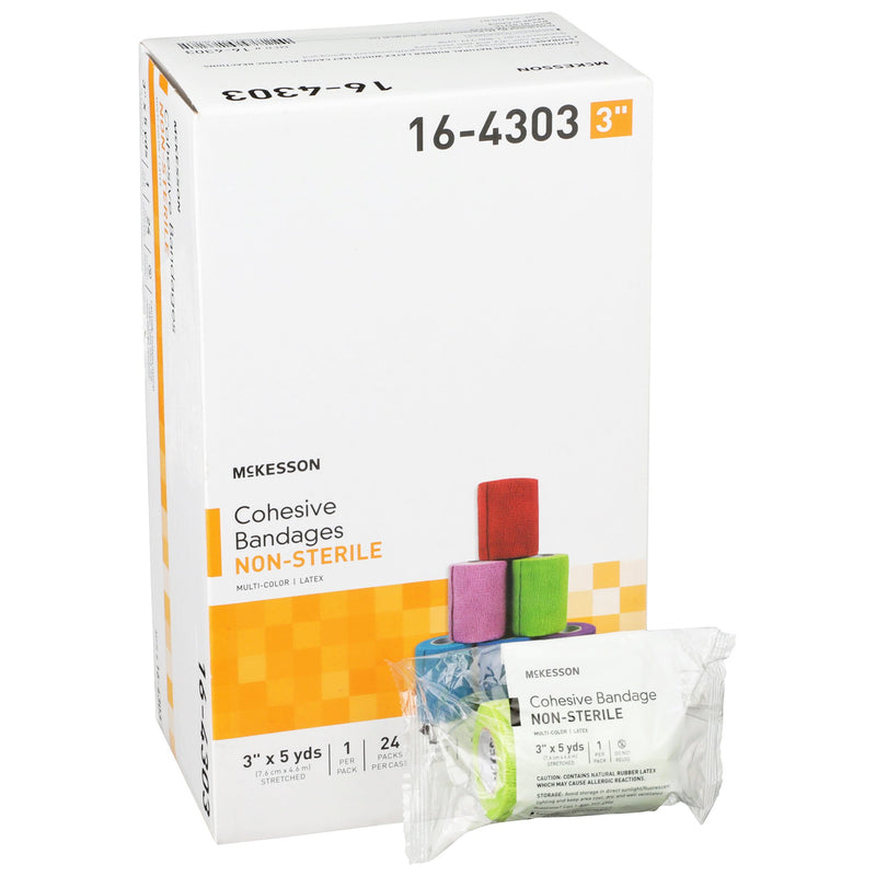 McKesson Self-adherent Closure Cohesive Bandage, 3 Inch x 5 Yard, 1 Case of 24