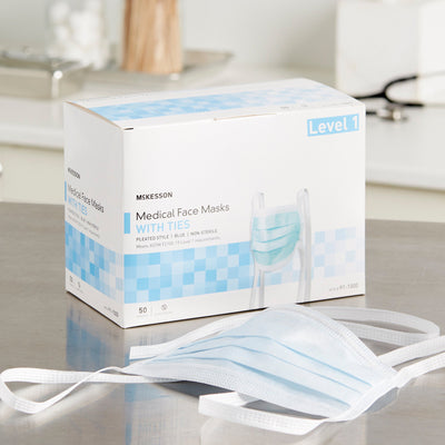 McKesson Classic Style Surgical Mask, Blue, 1 Box of 50 (Masks) - Img 8