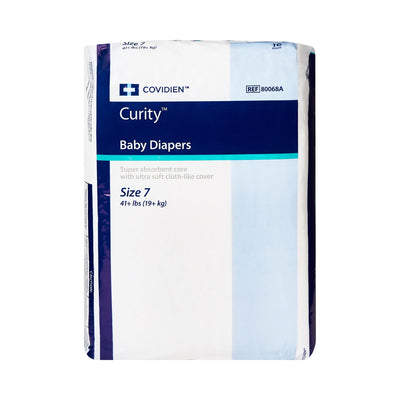 Curity Unisex Baby Diapers, Heavy Absorbency, Disposable, Size 7, 41+ LBS, 1 Bag of 16 () - Img 2