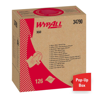 WypAll® X60 Cloths, 1 Box of 126 (Pads, Sponges and Task Wipes) - Img 2