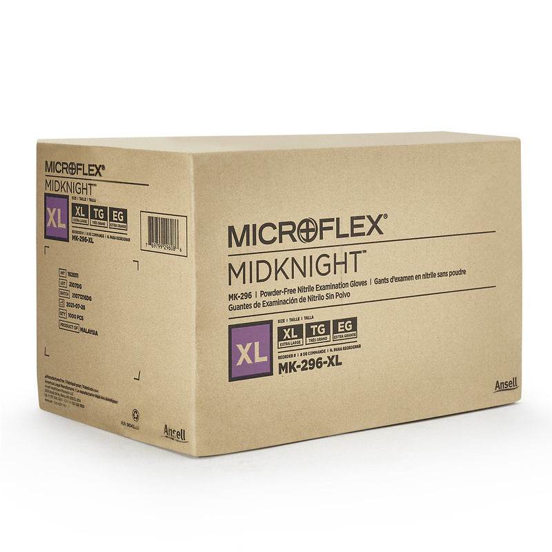 Microflex® MidKnight™ Exam Glove, Extra Large, Black, 1 Case of 10 () - Img 4