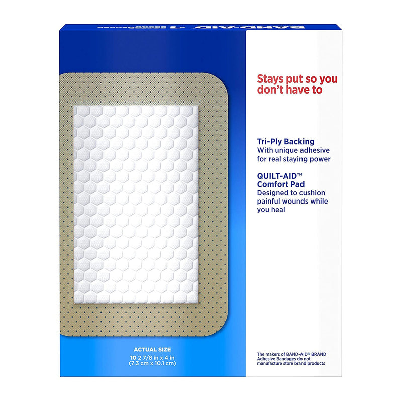 Band-Aid® Comfort-Flex Adhesive Pads, 2-7/8 x 4 Inch, 1 Box of 10 (General Wound Care) - Img 2