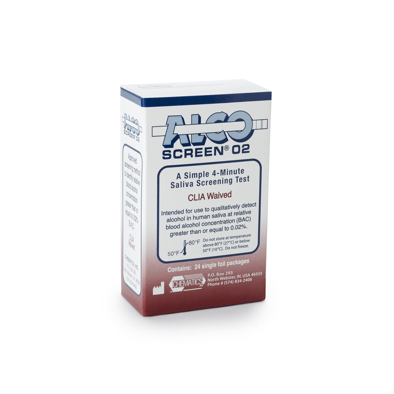 Alco-Screen® .02 Saliva Alcohol Screen Rapid Test, 1 Box of 24 (Test Kits) - Img 2