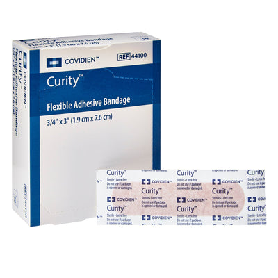 Curity™ Tan Adhesive Strip, ¾ x 3 Inch, 1 Case of 1200 (General Wound Care) - Img 1