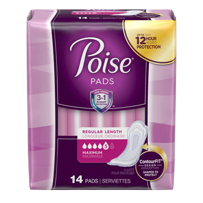 Poise Bladder Control Pads, Disposable, Heavy Absorbency, Regular Length, 3" x 11", Adult Female, Absorb-Loc Core, 1 Case of 84 () - Img 6