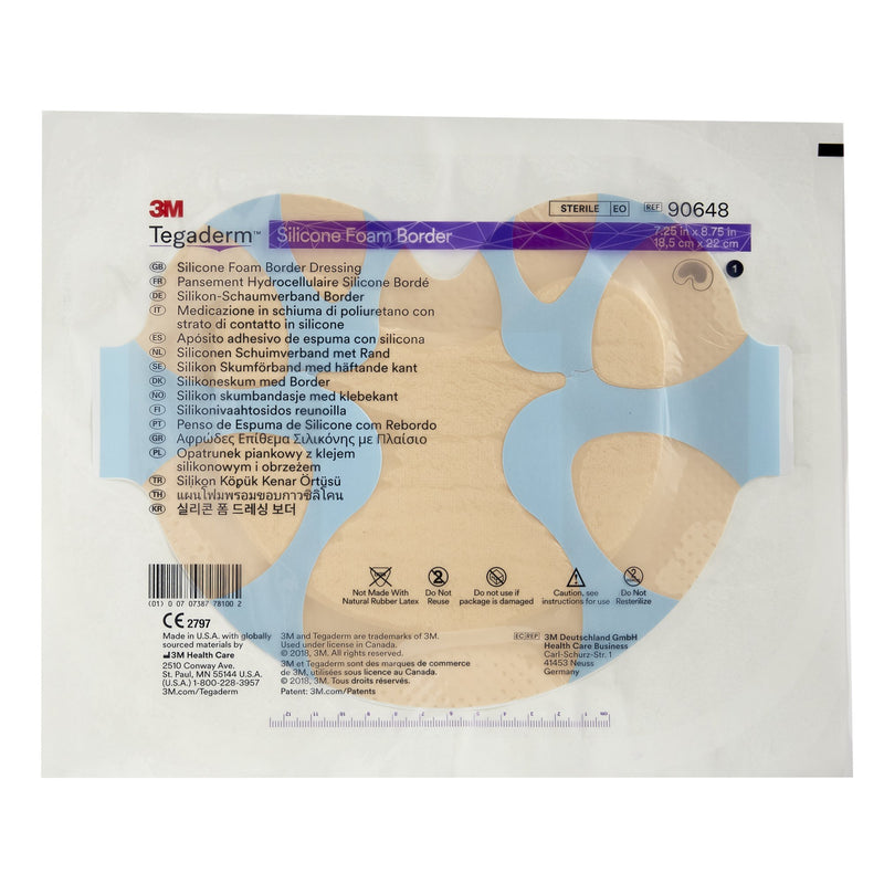 3M™ Tegaderm™ Silicone Foam Dressing, 7-1/4 x 8-3/4 Inch, 1 Case of 20 (Advanced Wound Care) - Img 3