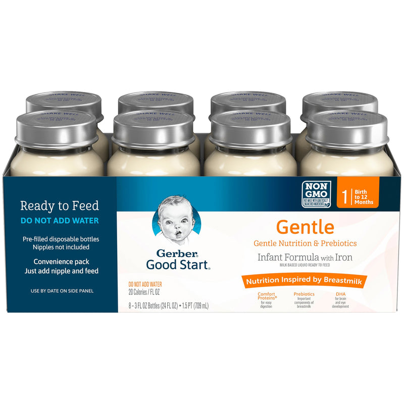 Gerber® Good Start® Gentle NonGMO Ready to Use Infant Formula, 3 oz. Bottle, 1 Case of 48 () - Img 1