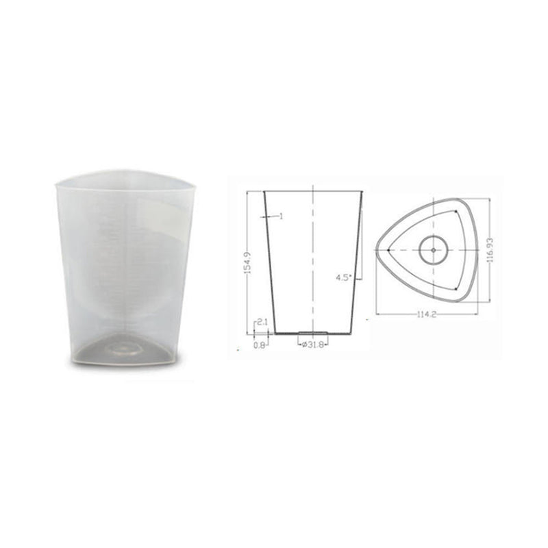 OakRidge Translucent Graduated Beaker, 1,000 mL, 1 Case of 200 (Laboratory Glassware and Plasticware) - Img 2