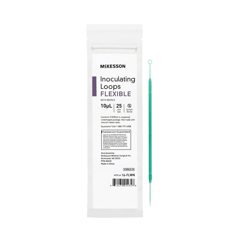 McKesson Inoculating Loop with Needle, 10 µL, 1 Bag of 25