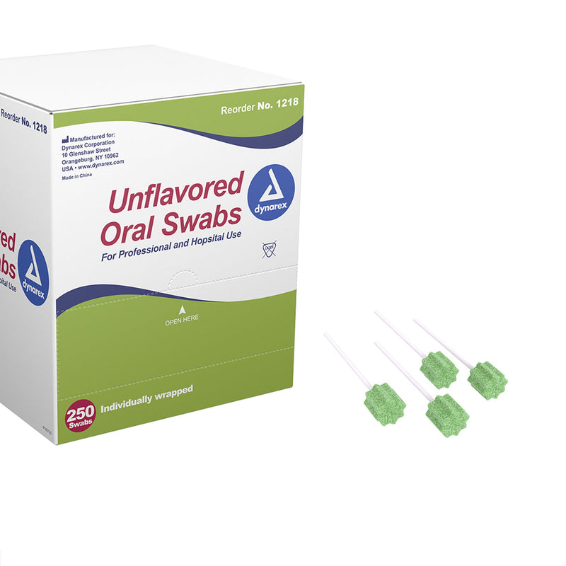 dynarex® Unflavored Oral Swabstick, 1 Box of 250 (Mouth Care) - Img 1