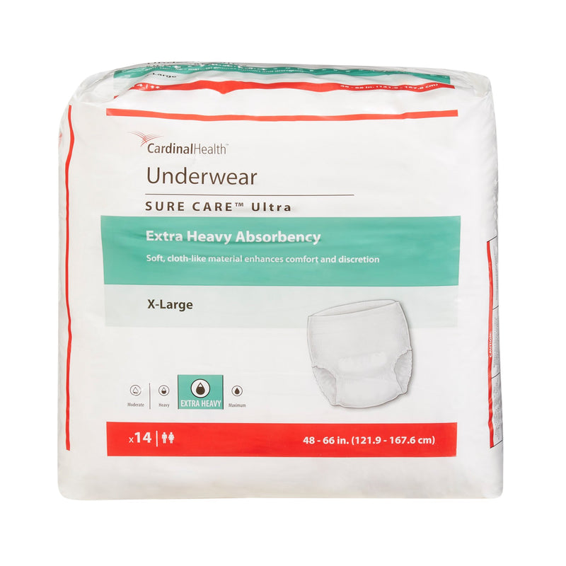 Sure Care™ Ultra Extra Heavy Absorbent Underwear, Extra Large, 1 Case of 56 () - Img 1