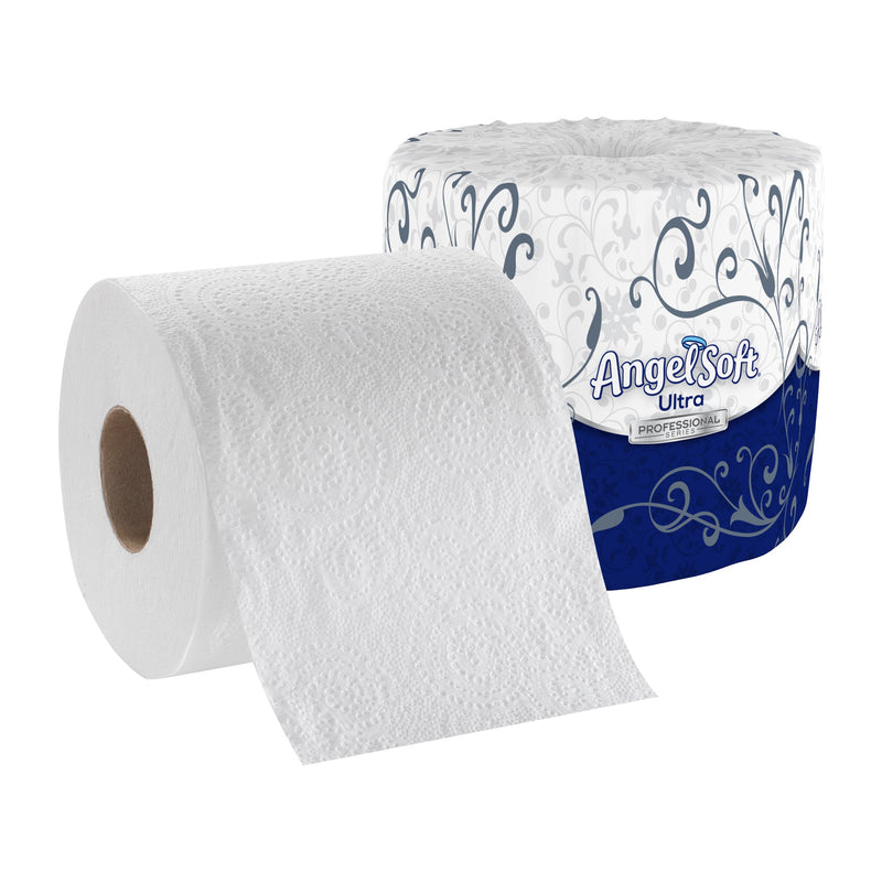 Angel Soft® Ultra Professional Series Toilet Paper, Soft, Absorbent, 2-Ply, White, 450 Sheets, 1 Case of 60 (Toilet Tissues) - Img 1