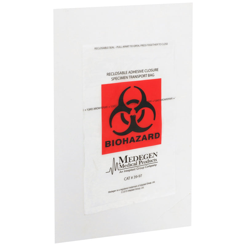 Medegen Specimen Transport Bag with Document Pouch, 6 x 9 Inch, 1 Case of 1000 (Specimen Collection) - Img 2