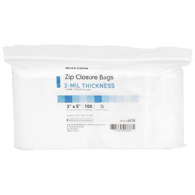 McKesson Zip Closure Bag, 3 x 5 in., 1 Box of 10 (Bags) - Img 3