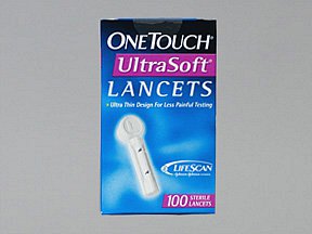 OneTouch™ UltraSoft™ Safety Lancet, 1 Box of 100 (Diabetes Monitoring) - Img 1