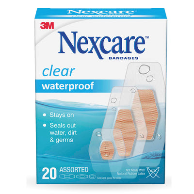 3M™ Nexcare™ Waterproof Adhesive Strip, Assorted Sizes, 1 Box of 20 (General Wound Care) - Img 1