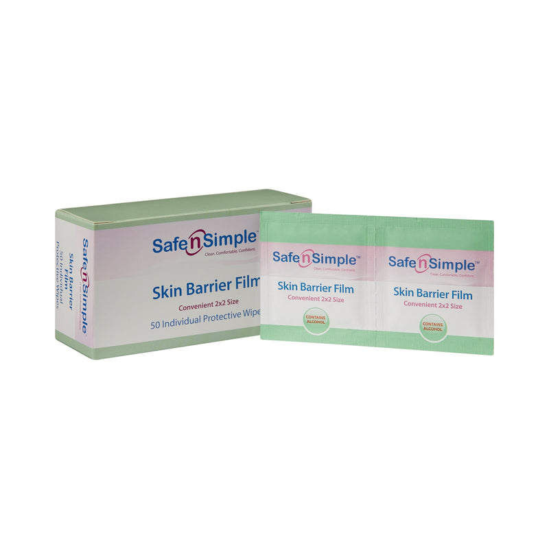 Safe N Simple Skin Barrier Wipe, 50 Packets per Box, 1 Case of 10000 (Skin Care) - Img 1