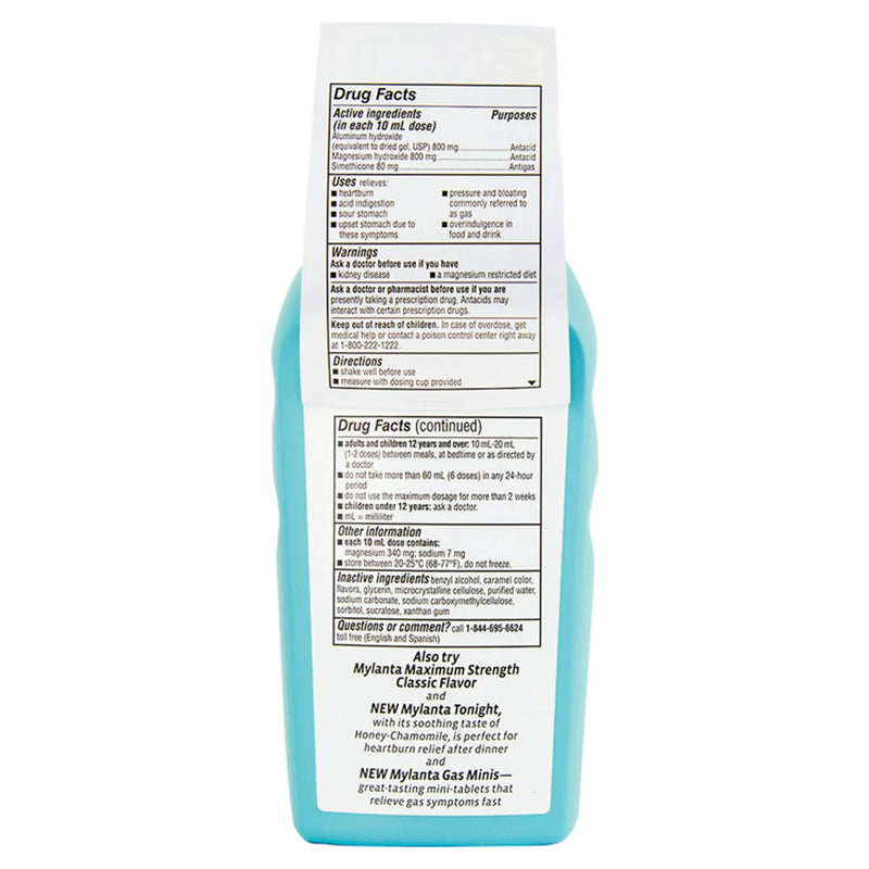 Mylanta® Max Aluminum Hydroxide / Magnesium Hydroxide / Simethicone Antacid, 12-ounce Bottle, 1 Each (Over the Counter) - Img 3