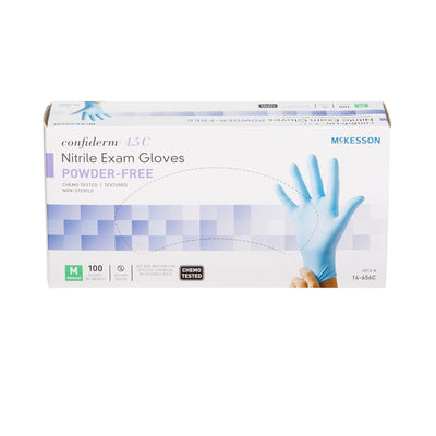McKesson Confiderm® 4.5C Nitrile Exam Glove, Medium, Blue, 1 Box of 100 () - Img 3