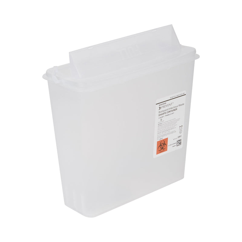 McKesson Prevent® Sharps Container, 1-1/4 Gallon, 10-3/4 x 10-1/2 x 4-3/4 Inch, 1 Case of 20 (Sharps Collectors) - Img 3