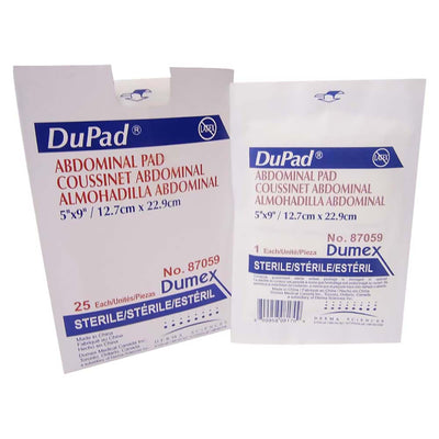 DuPad® Sterile Abdominal Pad, 5 x 9 Inch, 1 Case of 200 (General Wound Care) - Img 1