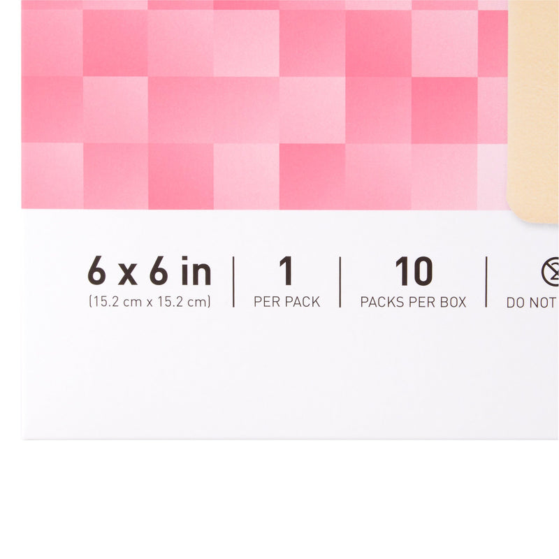 McKesson Nonadhesive without Border Foam Dressing, 6 x 6 Inch, 1 Box of 10 (Advanced Wound Care) - Img 5