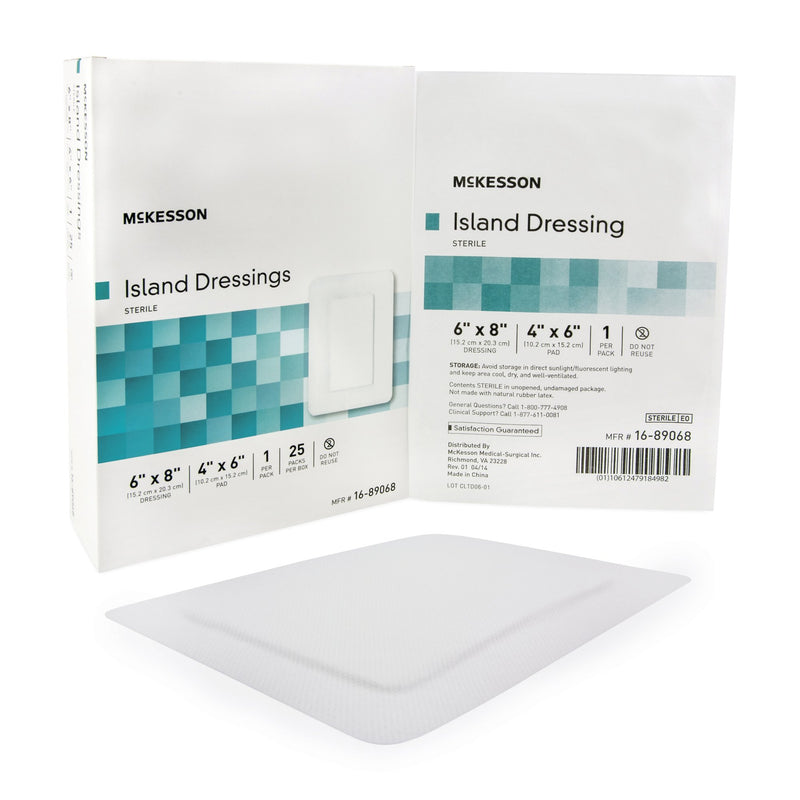 McKesson White Adhesive Dressing, 6 x 8 Inch, 1 Box of 25 (General Wound Care) - Img 4