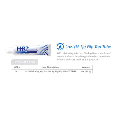 HR® Lubricating Jelly, 2-ounce Tube, 1 Box of 12 (Over the Counter) - Img 2