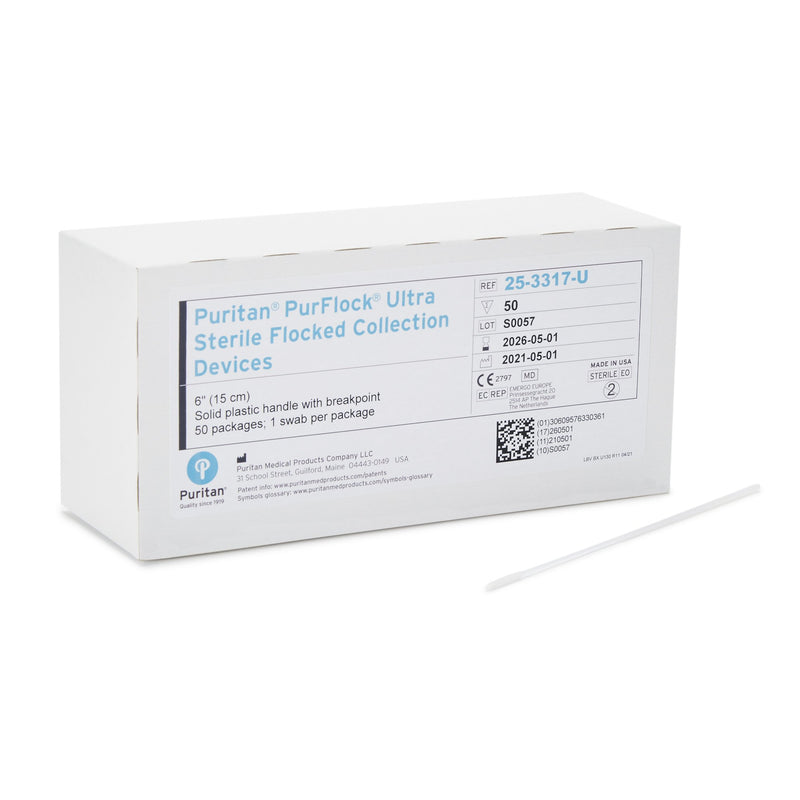 PurFlock Ultra® Nasopharyngeal Collection Swab, 6 Inch Length, 1 Case of 500 (Specimen Collection) - Img 1