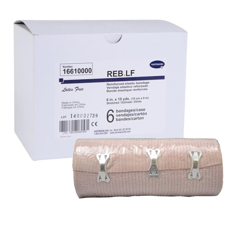 REB® LF Clip Detached Closure Elastic Bandage, 6 Inch x 10 Yard, 1 Each (General Wound Care) - Img 1