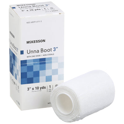 McKesson Unna Boot with Zinc Oxide, 3 Inch x 10 Yard, 1 Box (General Wound Care) - Img 1