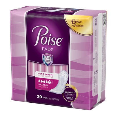 Poise® Maximum Bladder Control Pad, 14.6 Inch Length, 1 Case of 78 () - Img 2