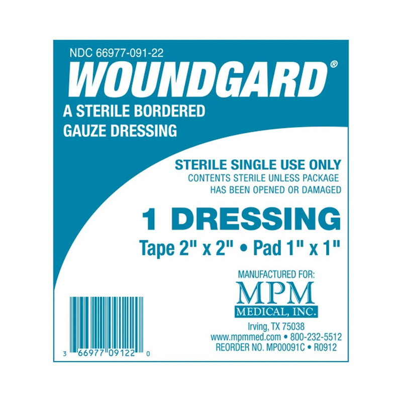 WoundGard® White Adhesive Dressing, 2 x 2 Inch, 1 Bag of 30 (General Wound Care) - Img 1