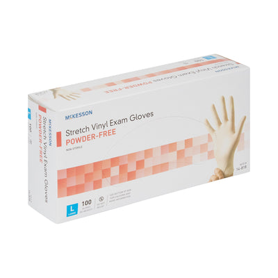 McKesson Vinyl Exam Glove, Large, Clear, 1 Box of 100 () - Img 7