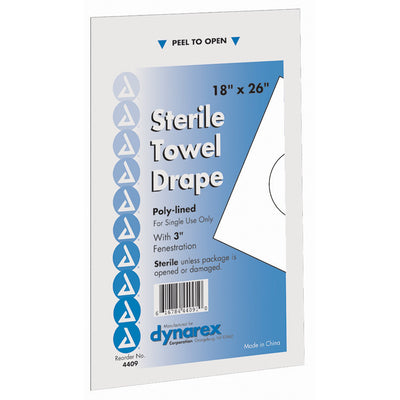 dynarex® Nonsterile Towel Surgical Drape, 18 W x 26 L Inch, 1 Box of 50 (Procedure Drapes and Sheets) - Img 1