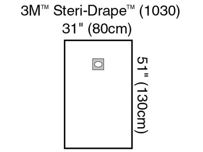 3M™ Steri-Drape™ Sterile Aperture EENT Drape, 31 x 51 Inch, 1 Case of 40 (Procedure Drapes and Sheets) - Img 1