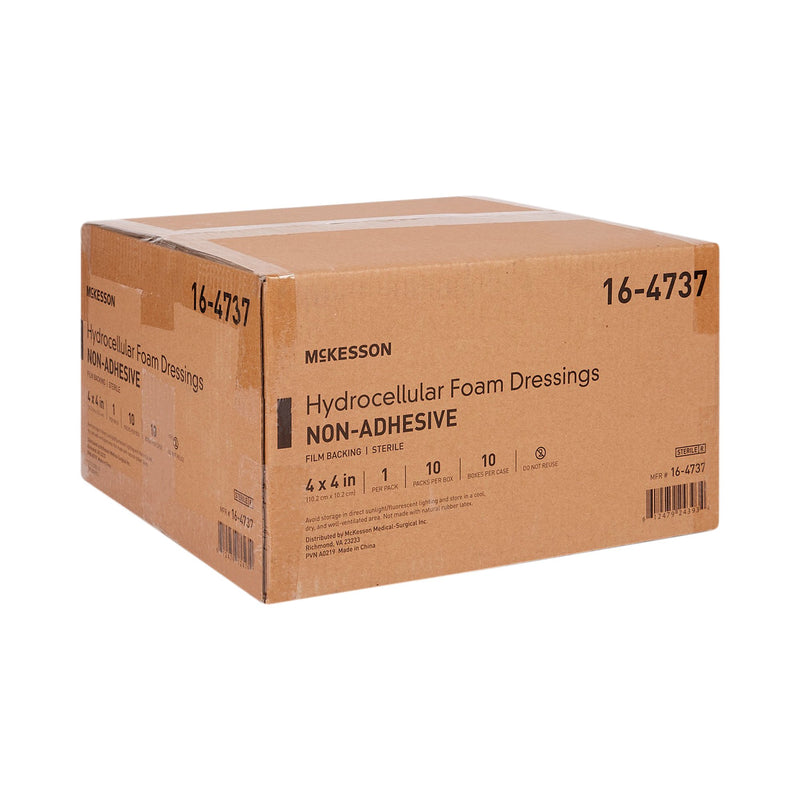 McKesson Nonadhesive without Border Foam Dressing, 4 x 4 Inch, 1 Box of 10 (Advanced Wound Care) - Img 7