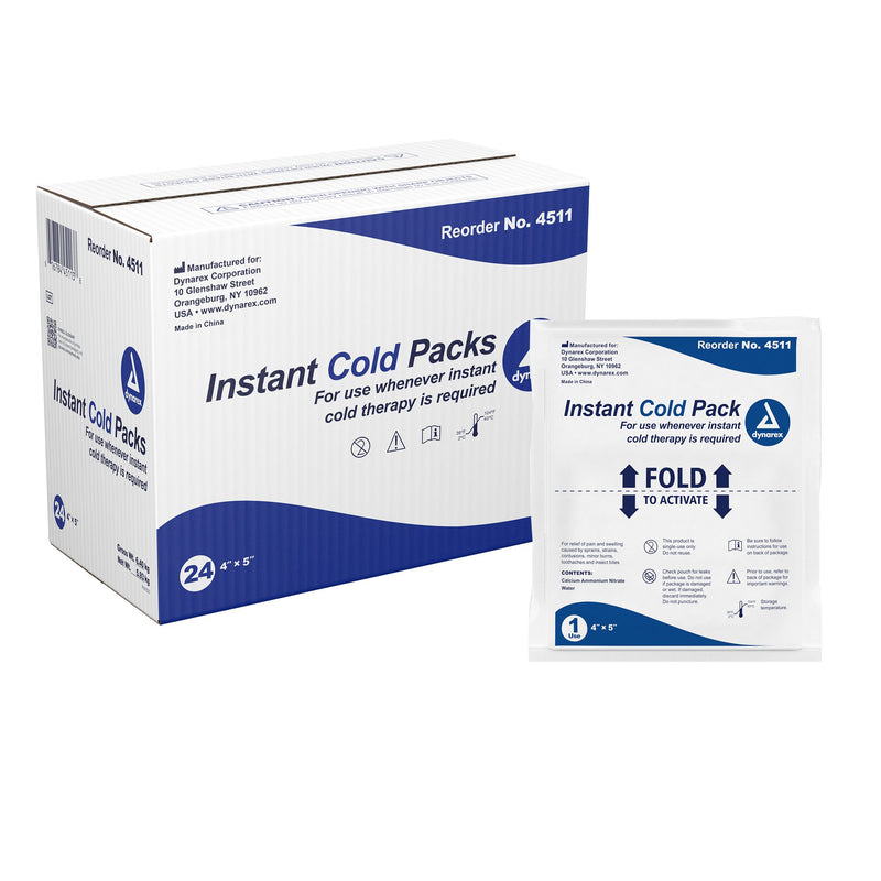 dynarex® Instant Cold Pack, 4 x 5 Inch, 1 Case of 24 (Treatments) - Img 1