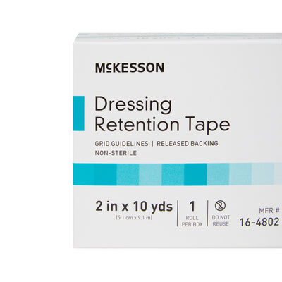 McKesson Nonwoven Fabric / Printed Release Paper Dressing Retention Tape, 2 Inch x 10 Yard, White, 1 Box (General Wound Care) - Img 7