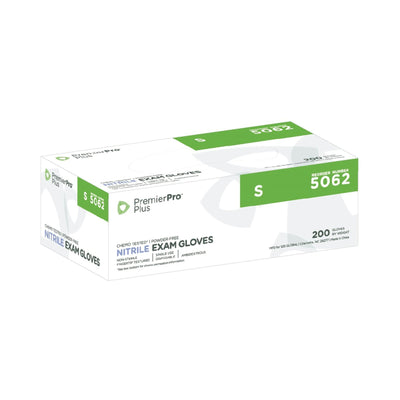 PremierPro™ Plus Exam Glove, Small, Blue, 1 Box of 200 () - Img 2